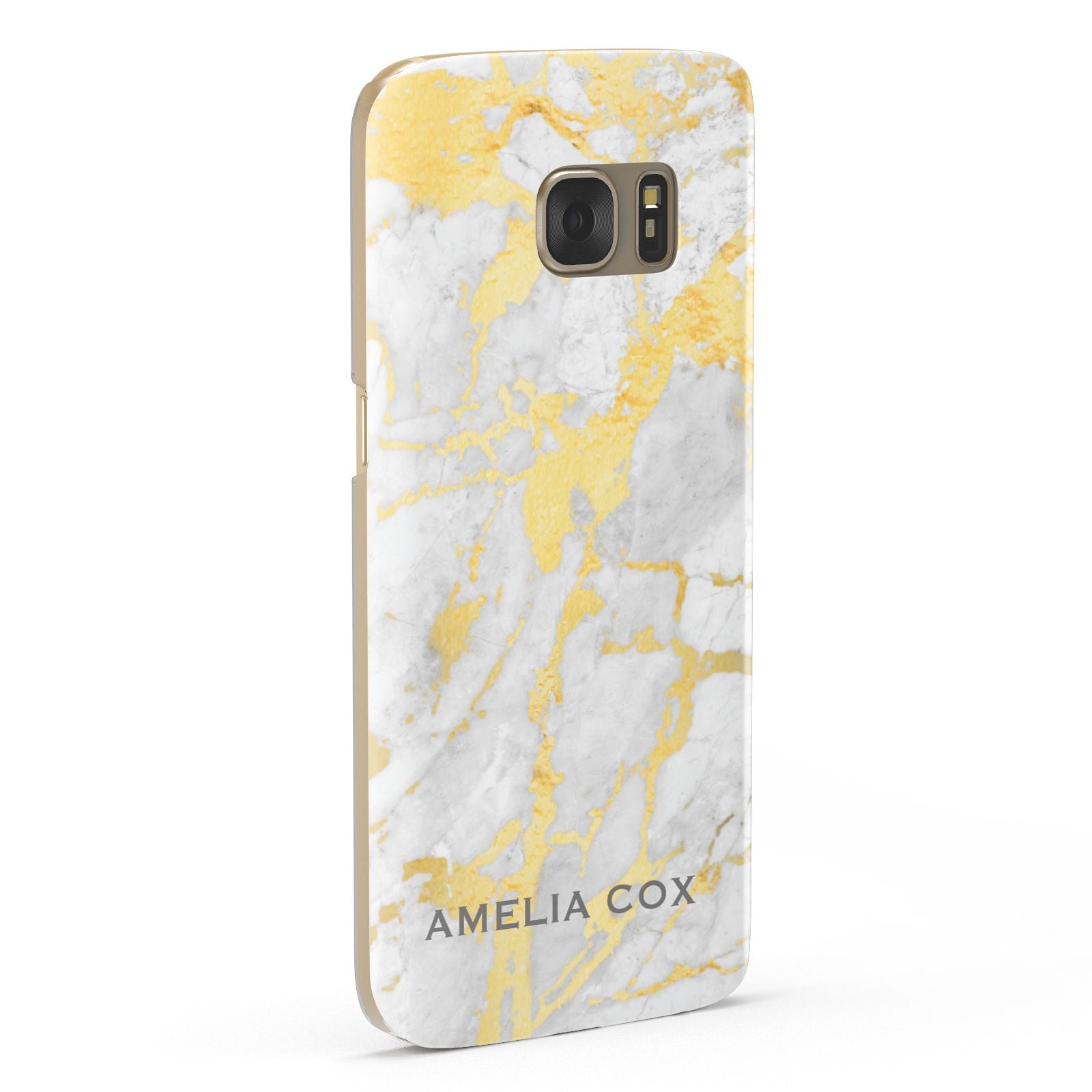 Gold Marble Name Personalised Samsung Galaxy Case Fourty Five Degrees