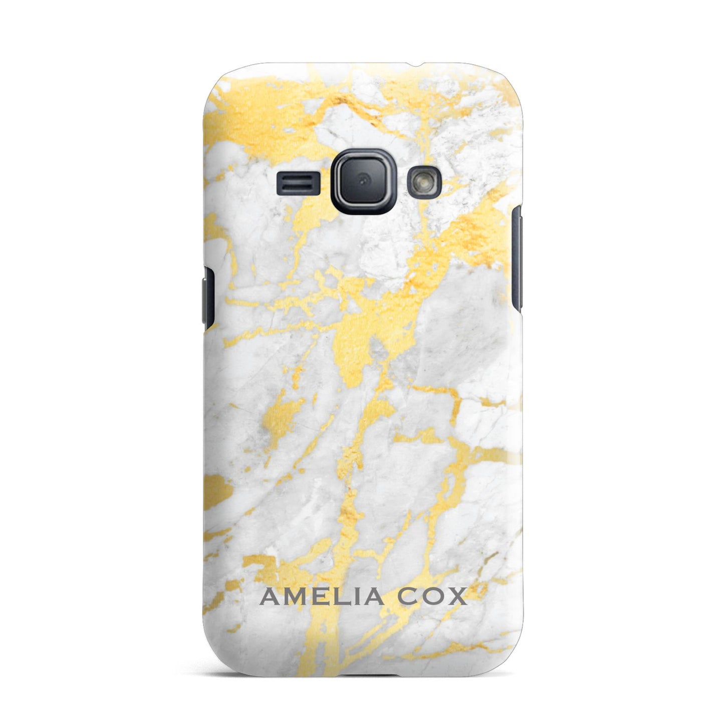 Gold Marble Name Personalised Samsung Galaxy J1 2016 Case