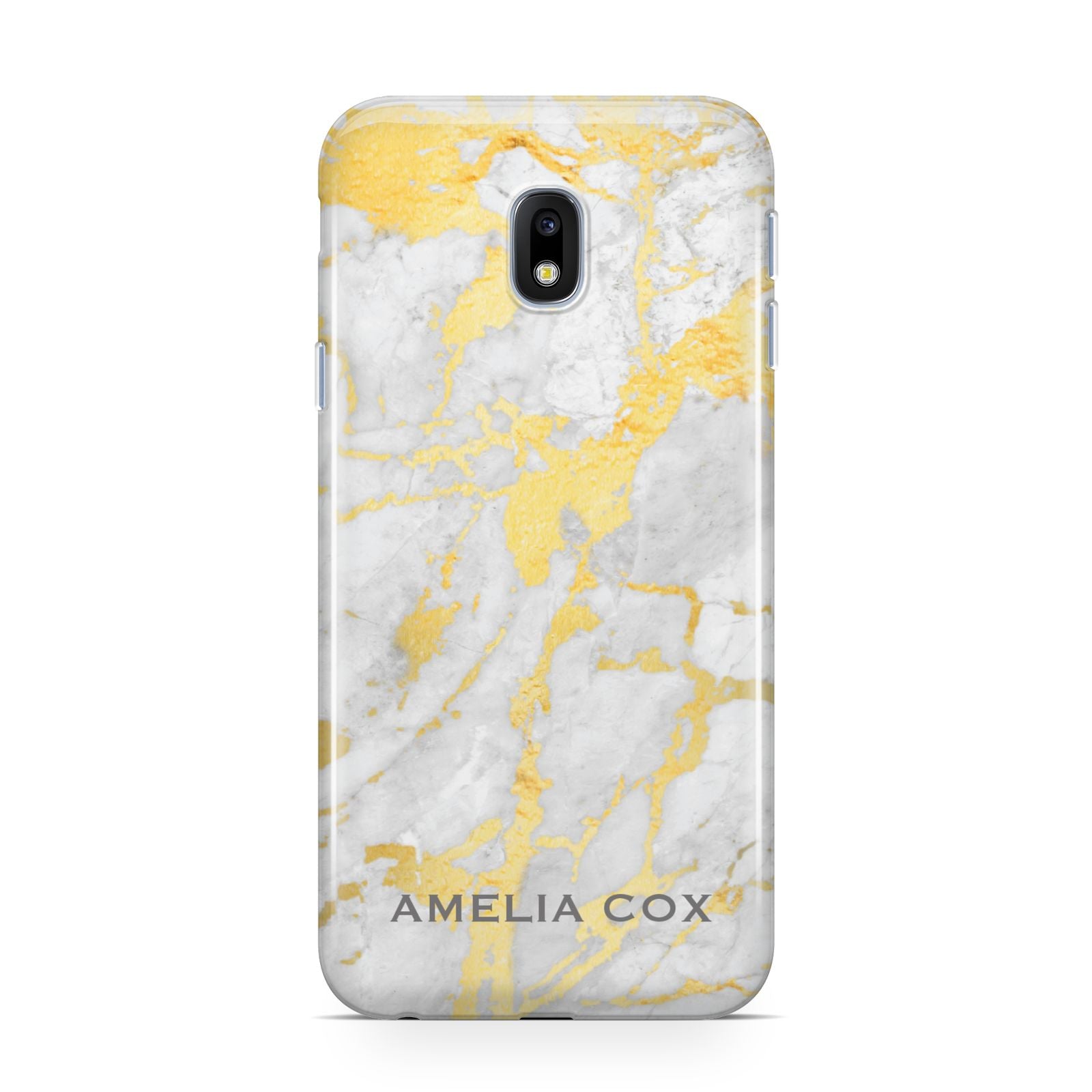 Gold Marble Name Personalised Samsung Galaxy J3 2017 Case