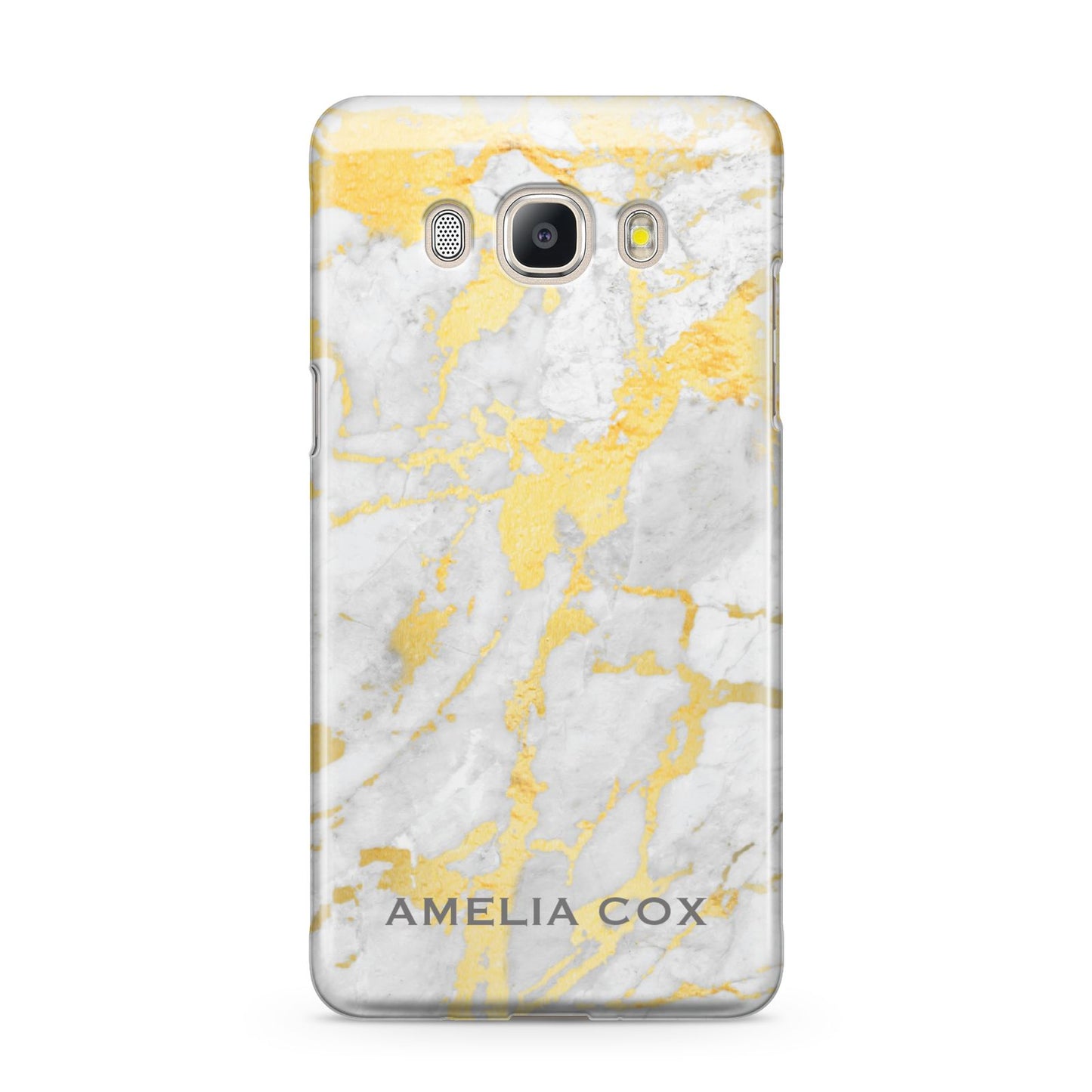 Gold Marble Name Personalised Samsung Galaxy J5 2016 Case