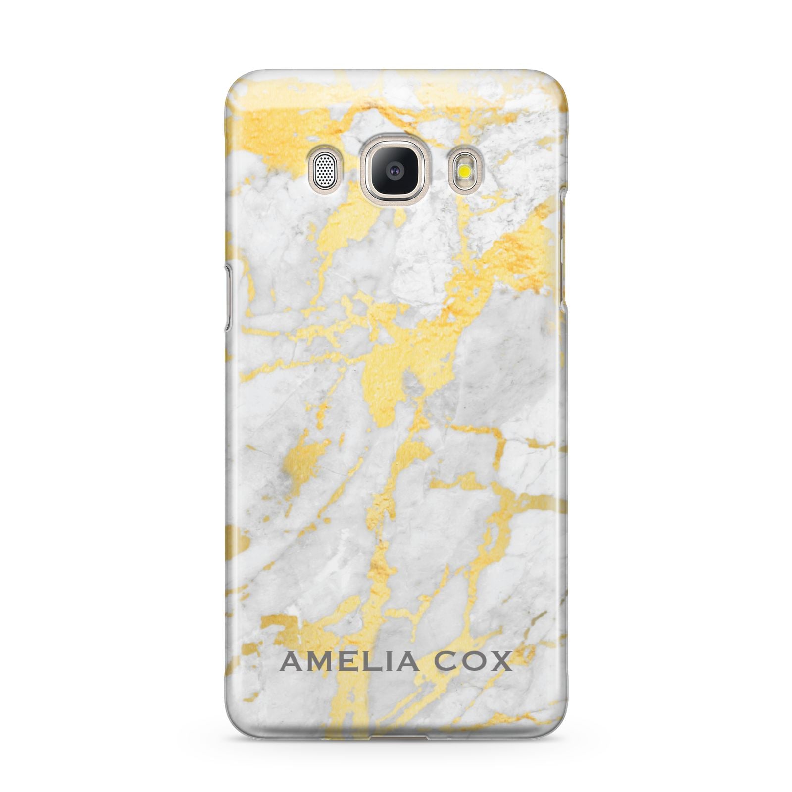 Gold Marble Name Personalised Samsung Galaxy J5 2016 Case