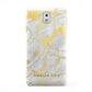Gold Marble Name Personalised Samsung Galaxy Note 3 Case