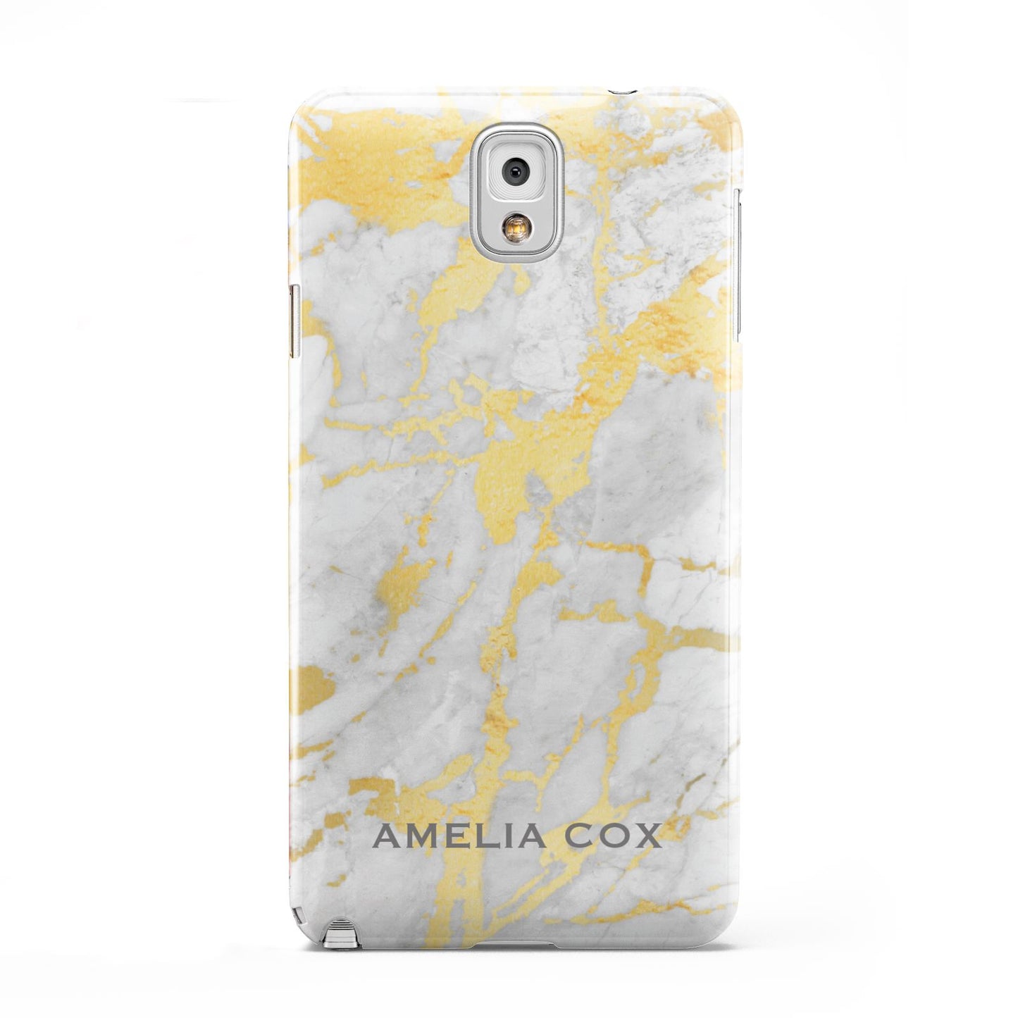 Gold Marble Name Personalised Samsung Galaxy Note 3 Case