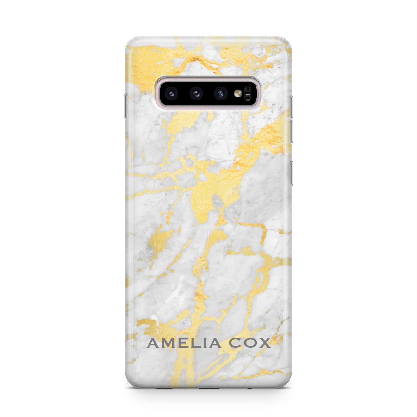 Gold Marble Name Personalised Samsung Galaxy S10 Plus Case