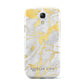 Gold Marble Name Personalised Samsung Galaxy S4 Mini Case