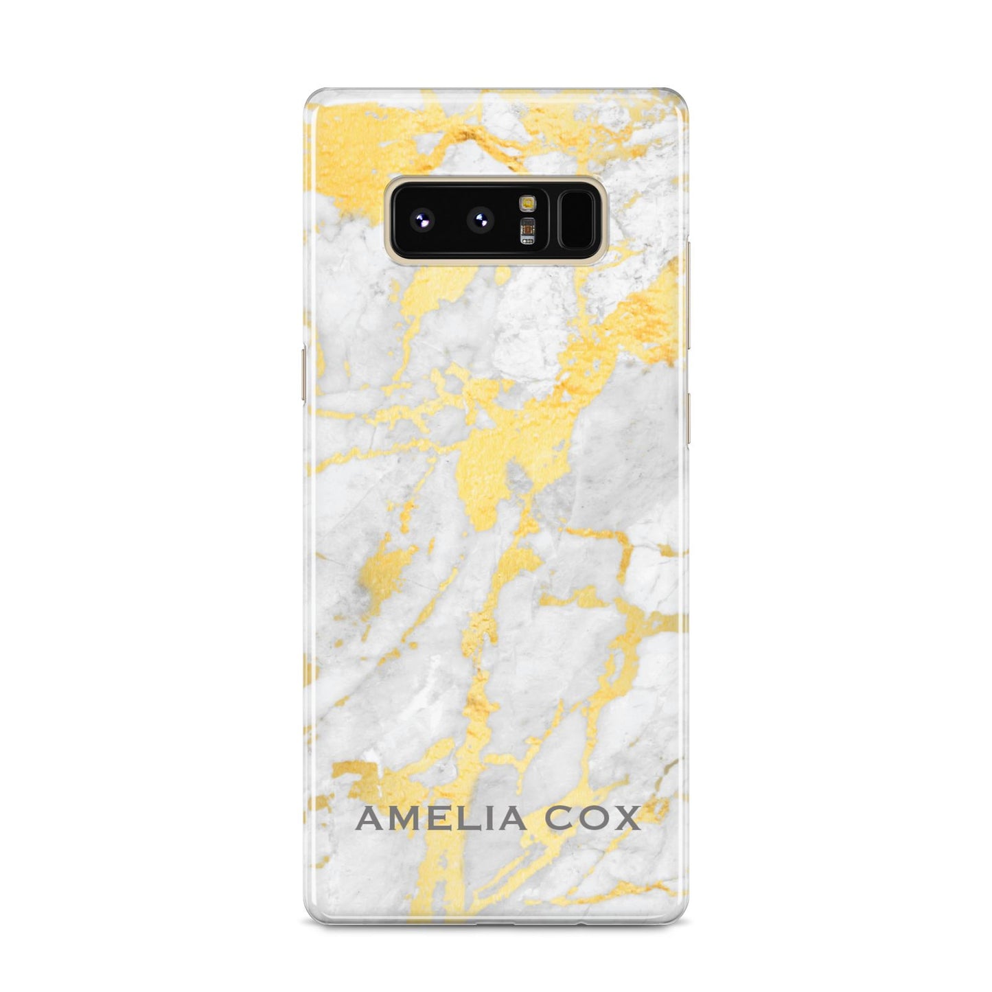 Gold Marble Name Personalised Samsung Galaxy S8 Case