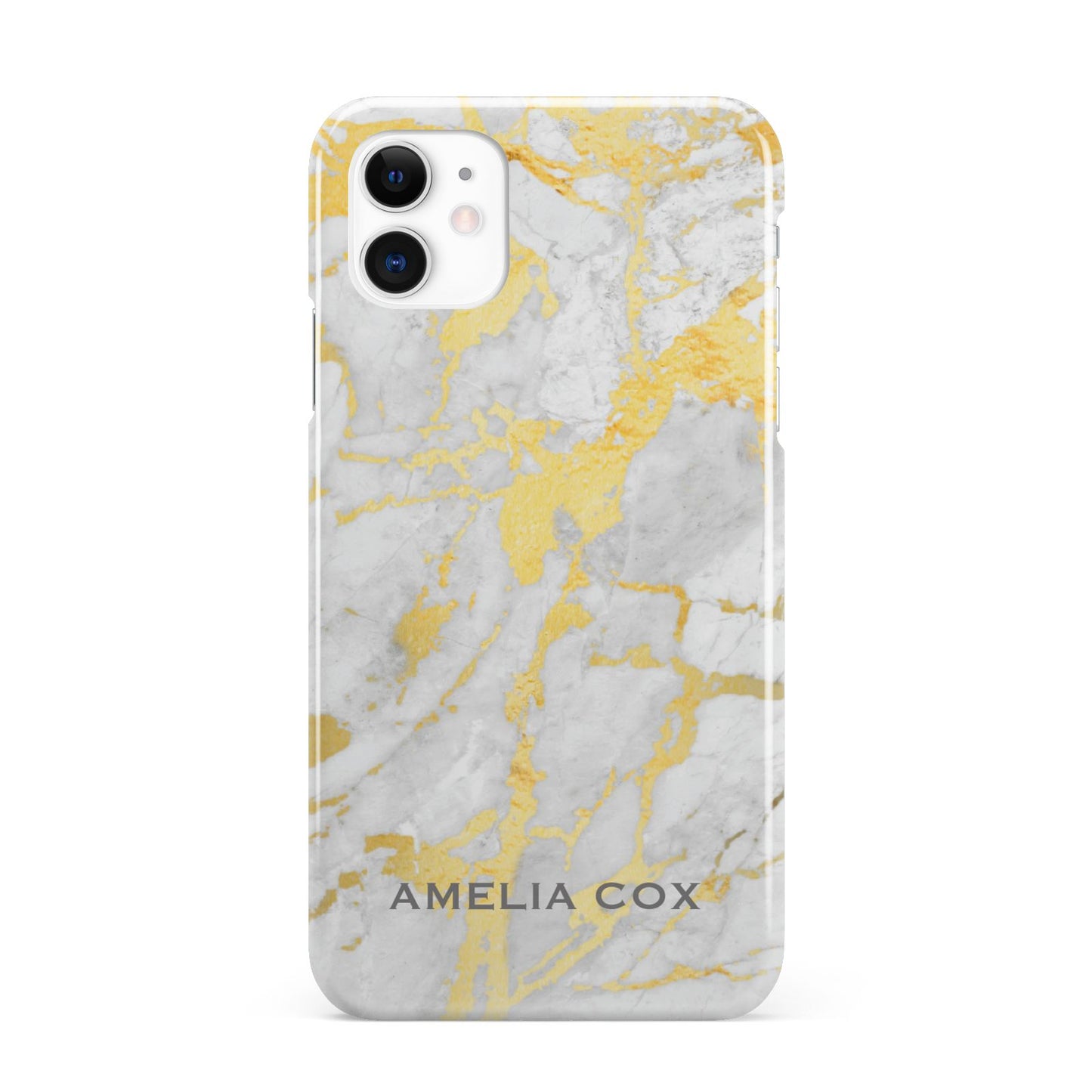 Gold Marble Name Personalised iPhone 11 3D Snap Case