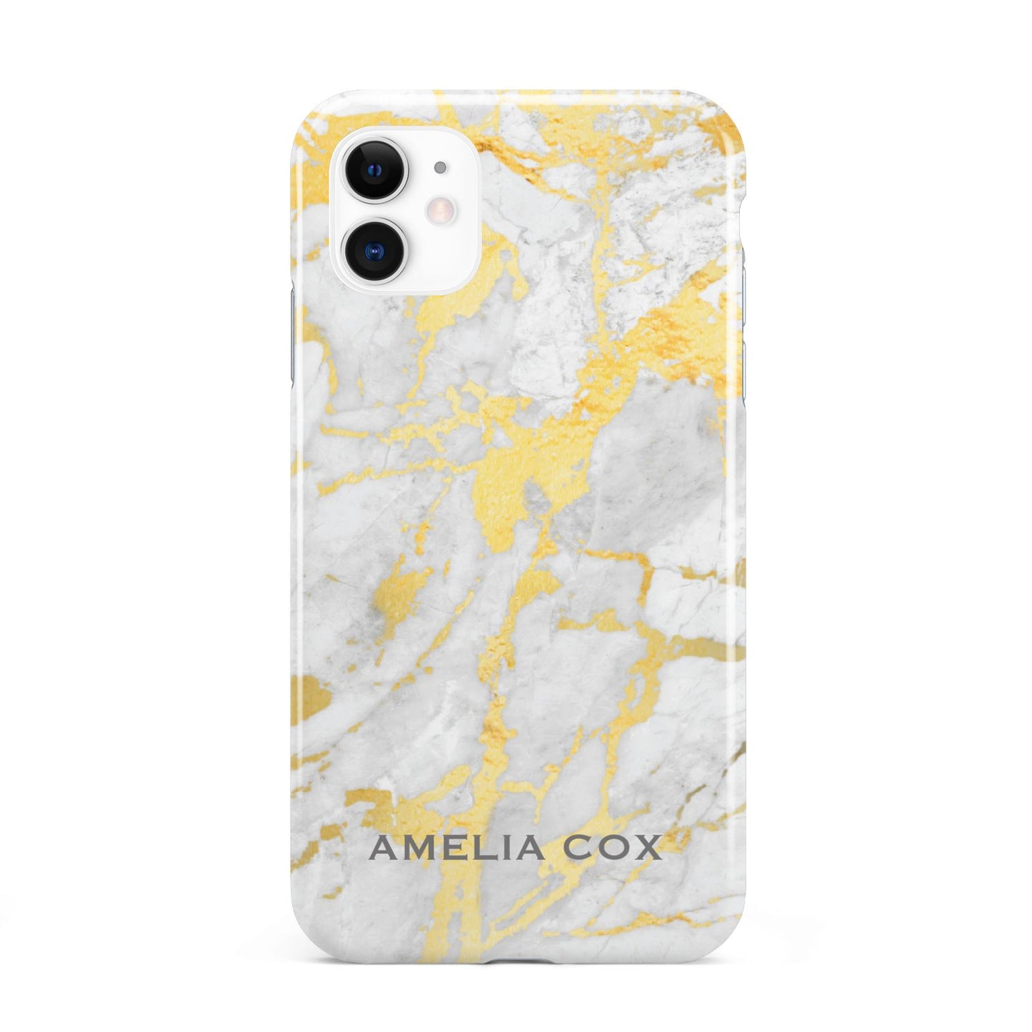 Gold Marble Name Personalised iPhone 11 3D Tough Case