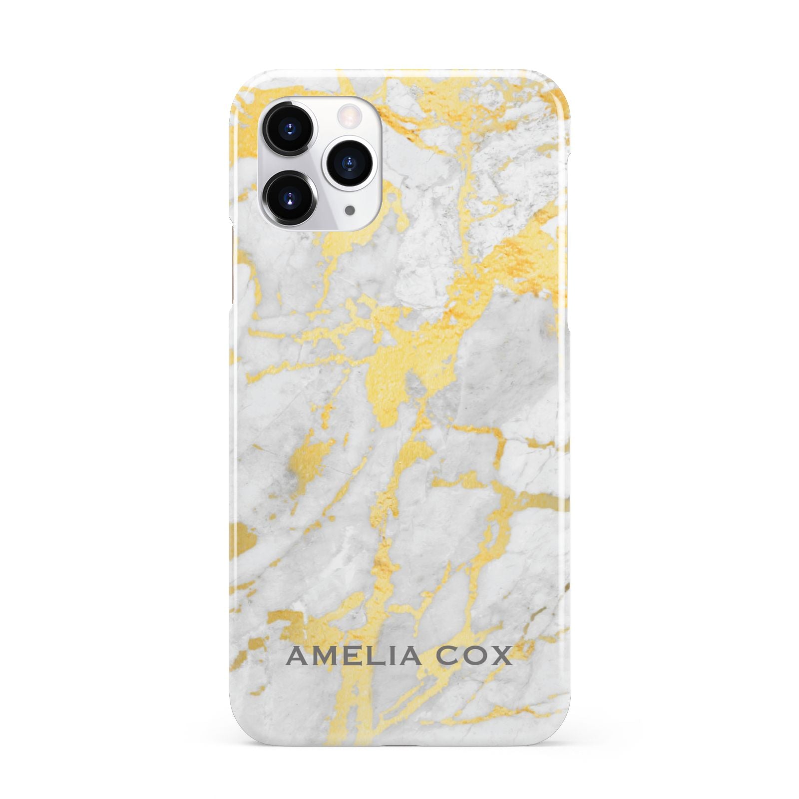 Gold Marble Name Personalised iPhone 11 Pro 3D Snap Case