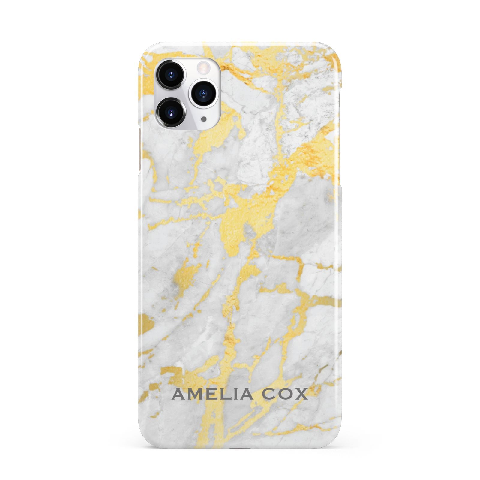 Gold Marble Name Personalised iPhone 11 Pro Max 3D Snap Case