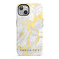 Gold Marble Name Personalised iPhone 13 Full Wrap 3D Tough Case