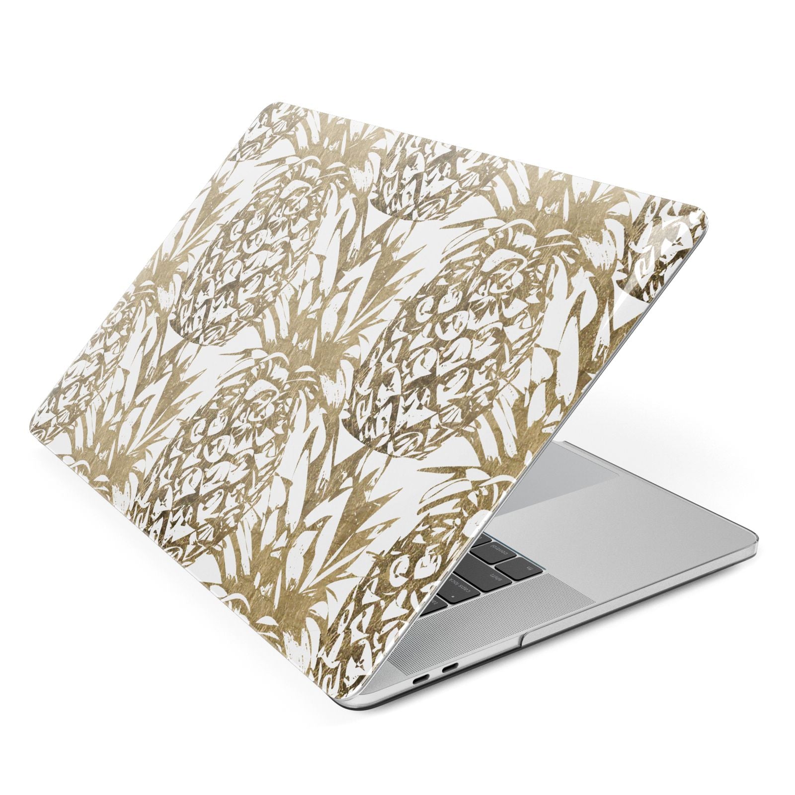 Gold Pineapple Fruit Apple MacBook Case Side View