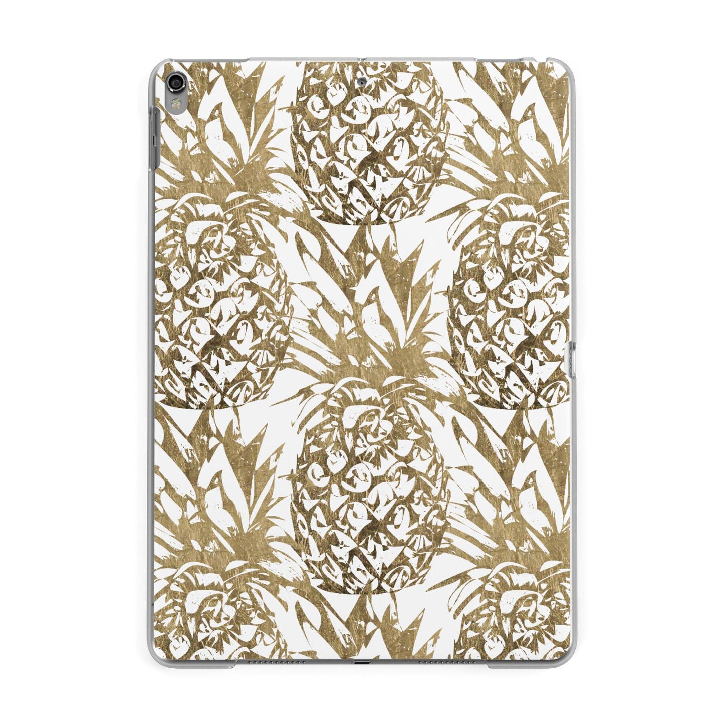 Gold Pineapple Fruit Apple iPad Grey Case