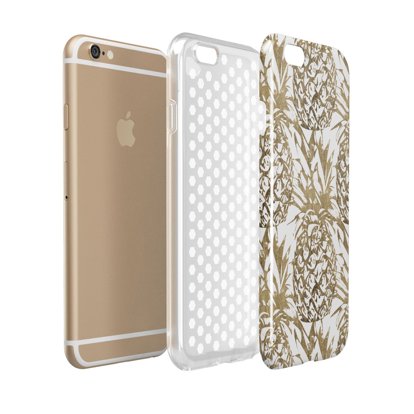 Gold Pineapple Fruit Apple iPhone 6 3D Tough Case Expanded view