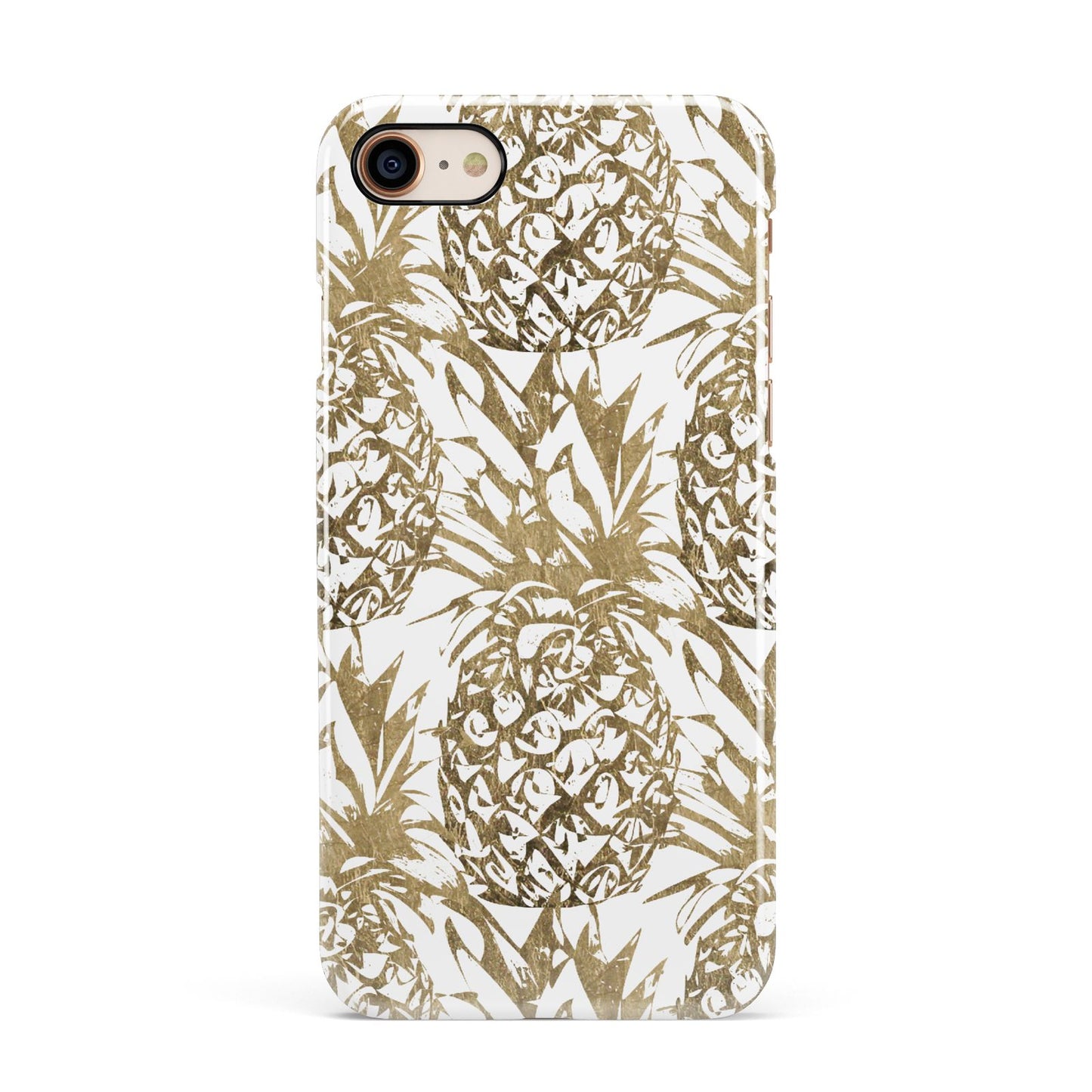 Gold Pineapple Fruit Apple iPhone 7 8 3D Snap Case