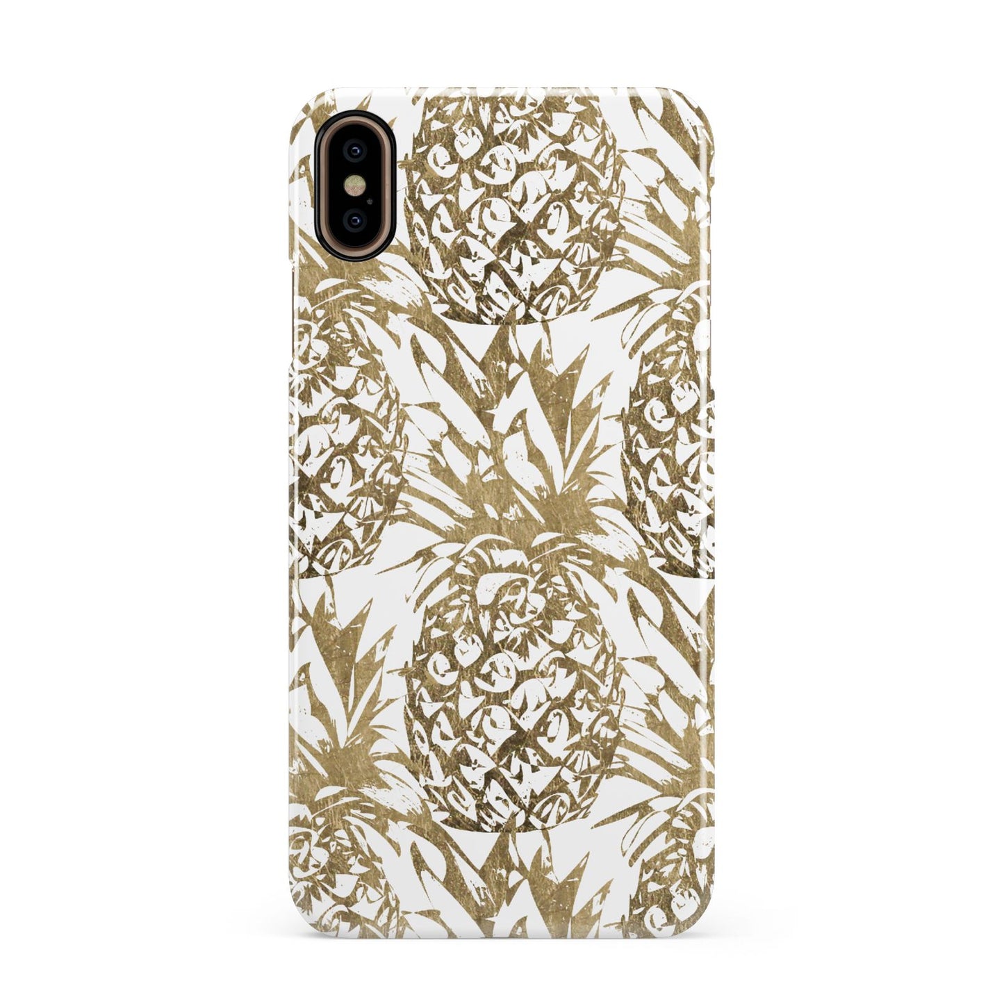 Gold Pineapple Fruit Apple iPhone Xs Max 3D Snap Case
