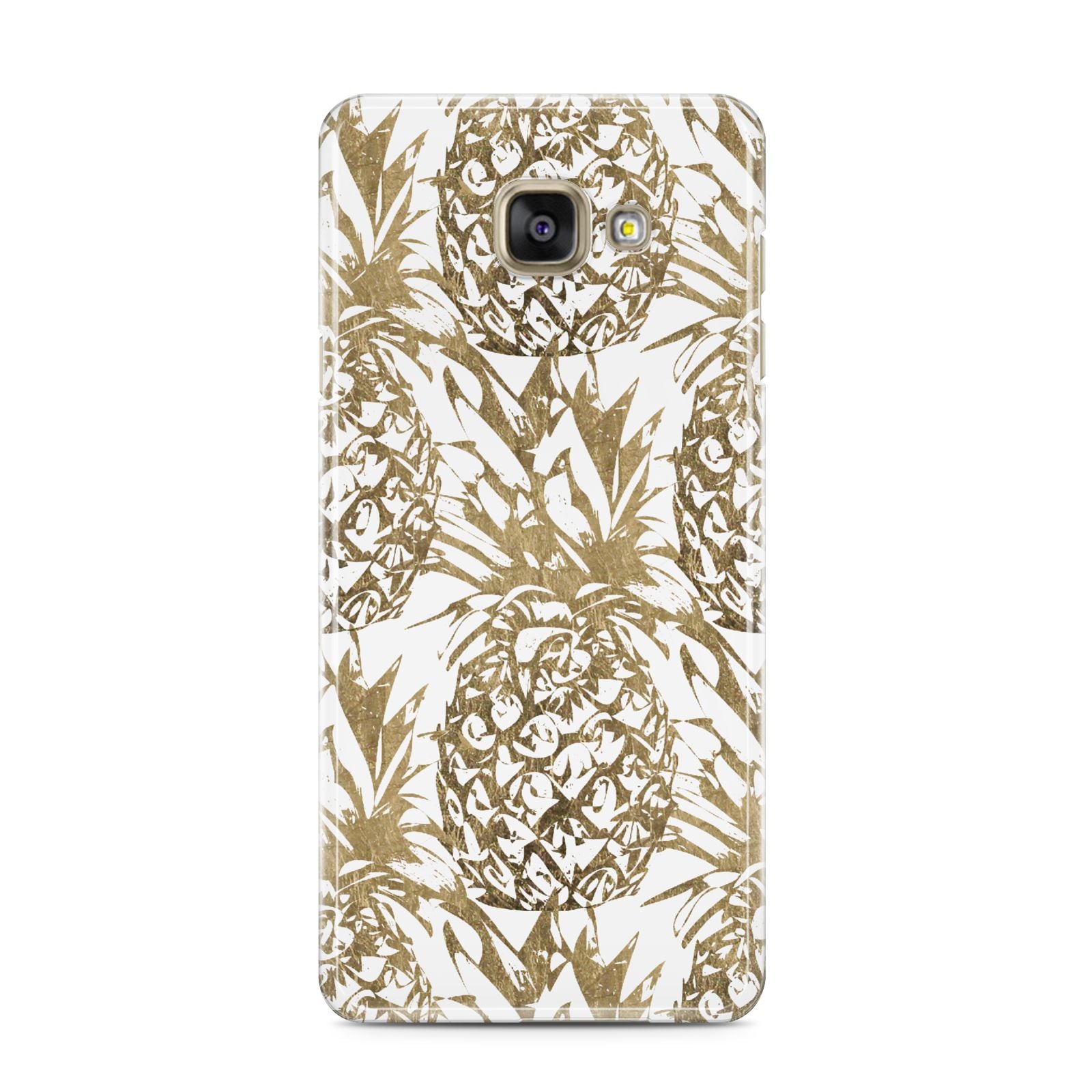 Gold Pineapple Fruit Samsung Galaxy A3 2016 Case on gold phone