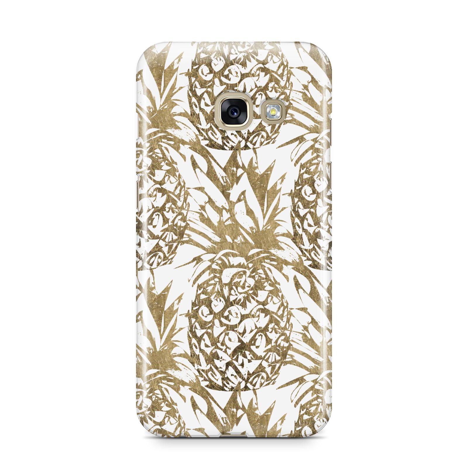 Gold Pineapple Fruit Samsung Galaxy A3 2017 Case on gold phone