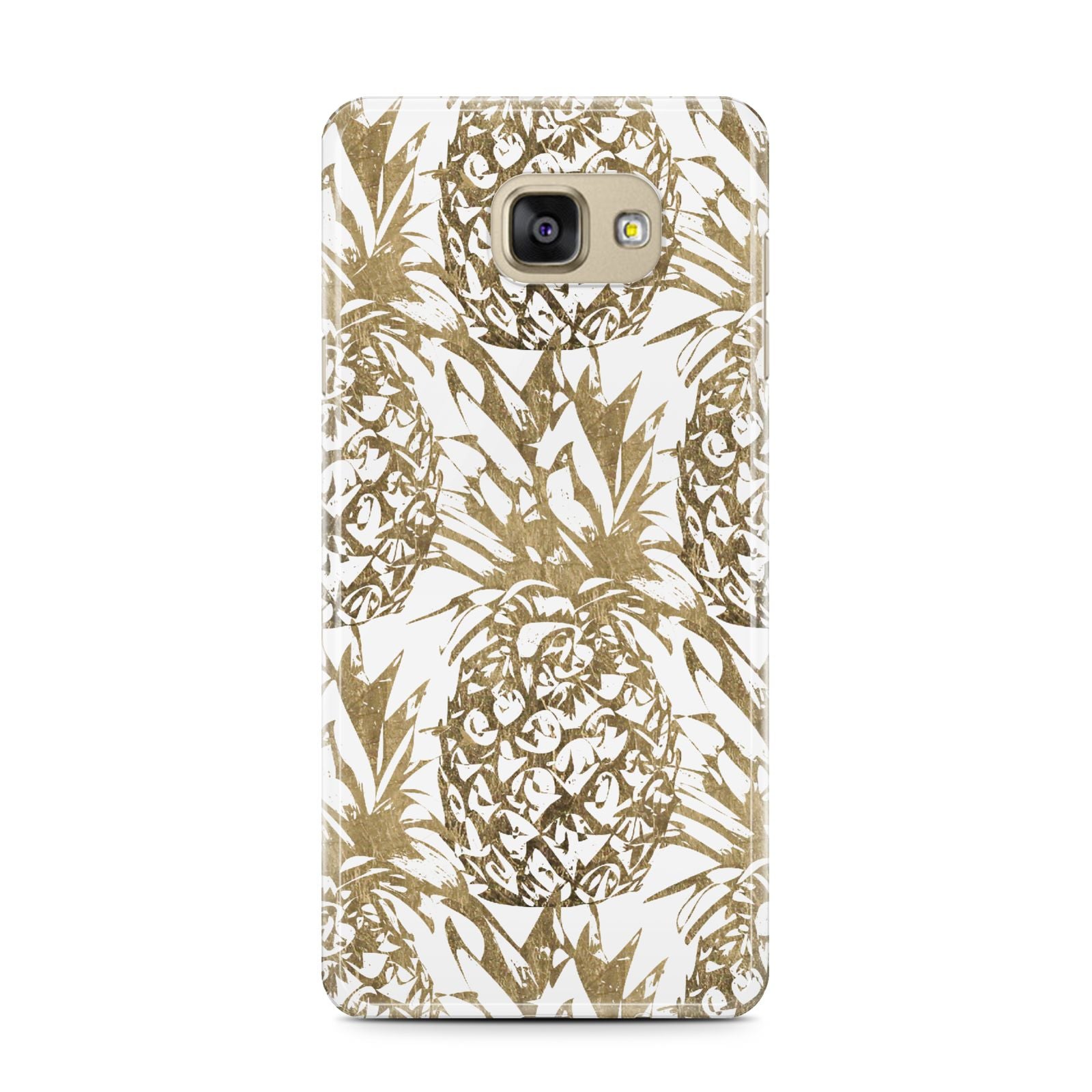 Gold Pineapple Fruit Samsung Galaxy A7 2016 Case on gold phone