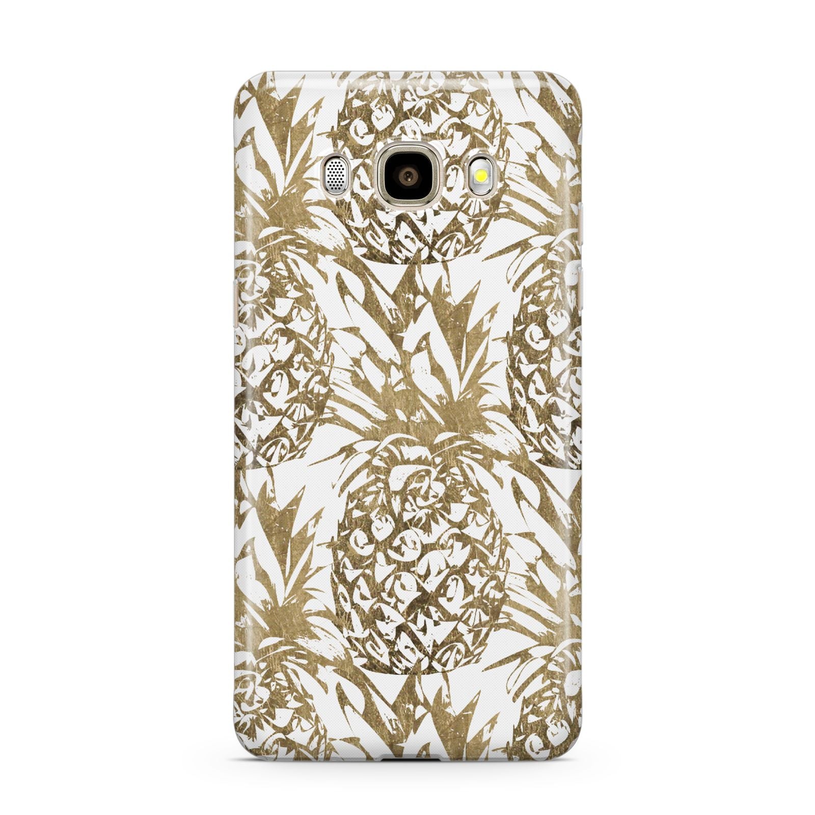 Gold Pineapple Fruit Samsung Galaxy J7 2016 Case on gold phone