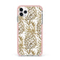 Gold Pineapple Fruit iPhone 11 Pro Max Impact Pink Edge Case