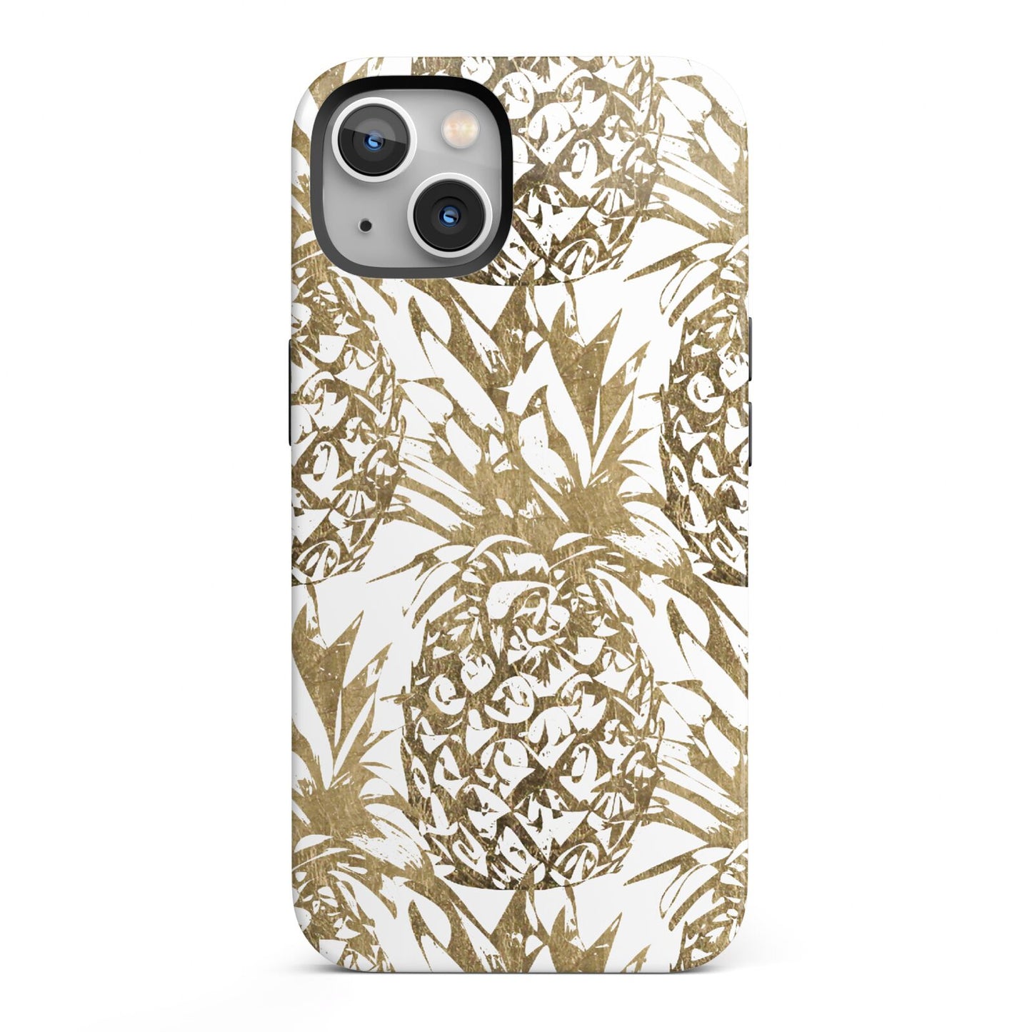 Gold Pineapple Fruit iPhone 13 Full Wrap 3D Tough Case