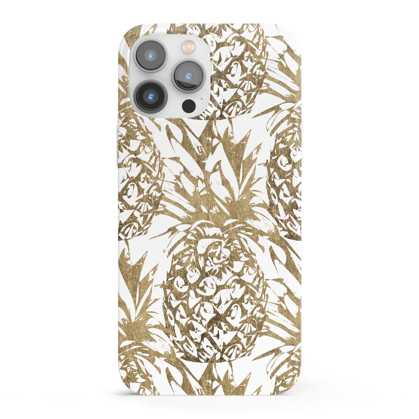 Gold Pineapple Fruit iPhone 13 Pro Max Full Wrap 3D Snap Case