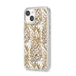 Gold Pineapple Fruit iPhone 14 Clear Tough Case Starlight Angled Image