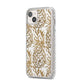 Gold Pineapple Fruit iPhone 14 Plus Glitter Tough Case Starlight Angled Image