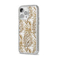 Gold Pineapple Fruit iPhone 14 Pro Max Glitter Tough Case Silver Angled Image
