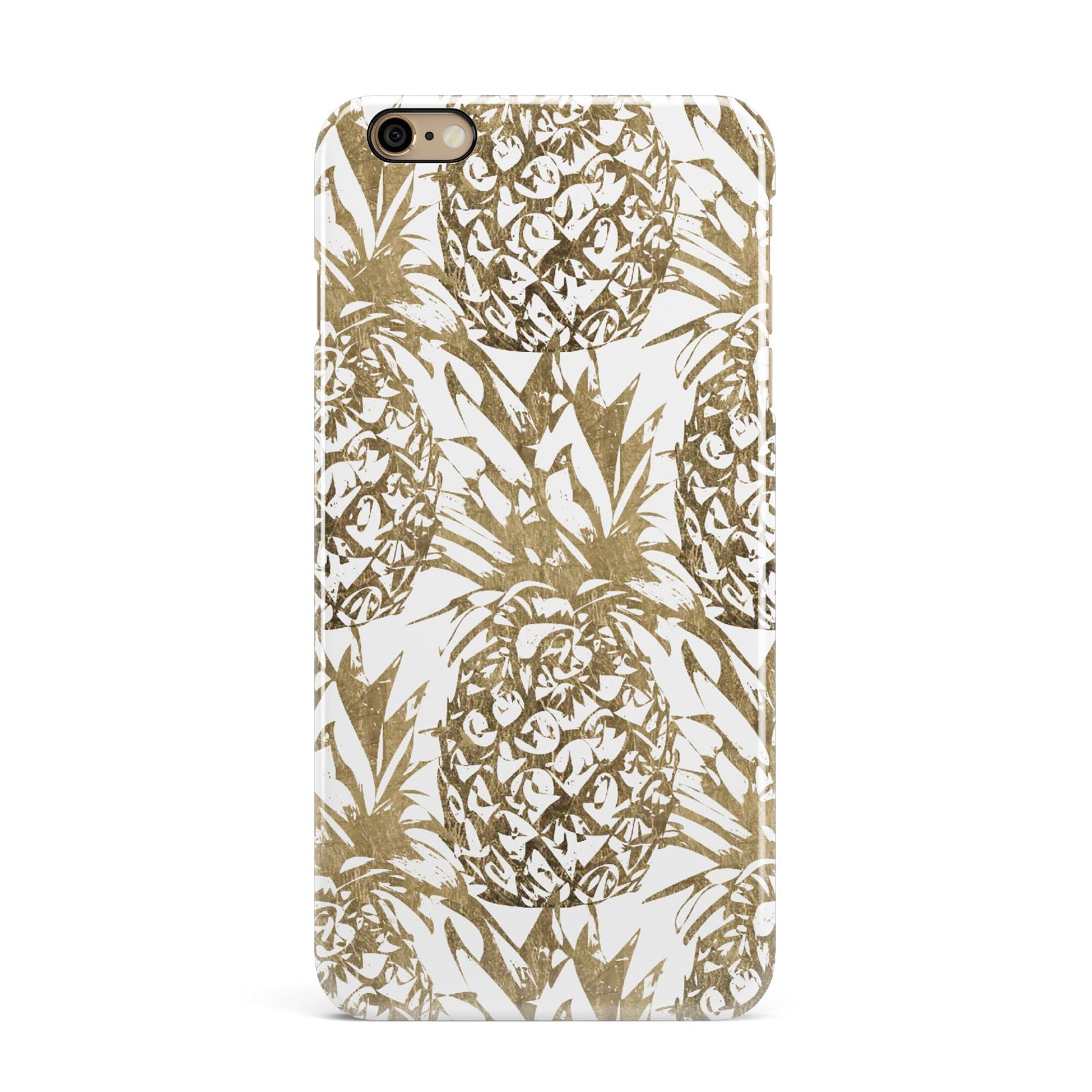 Gold Pineapple Fruit iPhone 6 Plus 3D Snap Case on Gold Phone