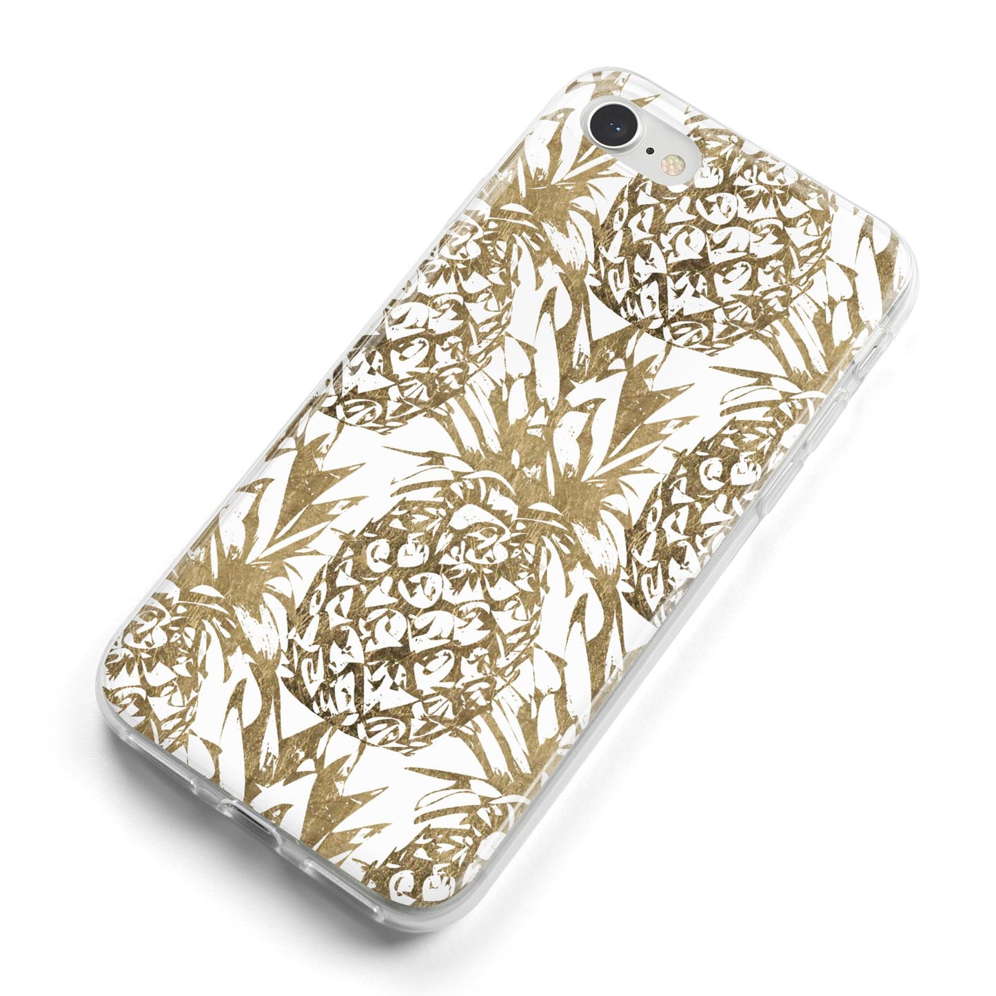 Gold Pineapple Fruit iPhone 8 Bumper Case on Silver iPhone Alternative Image