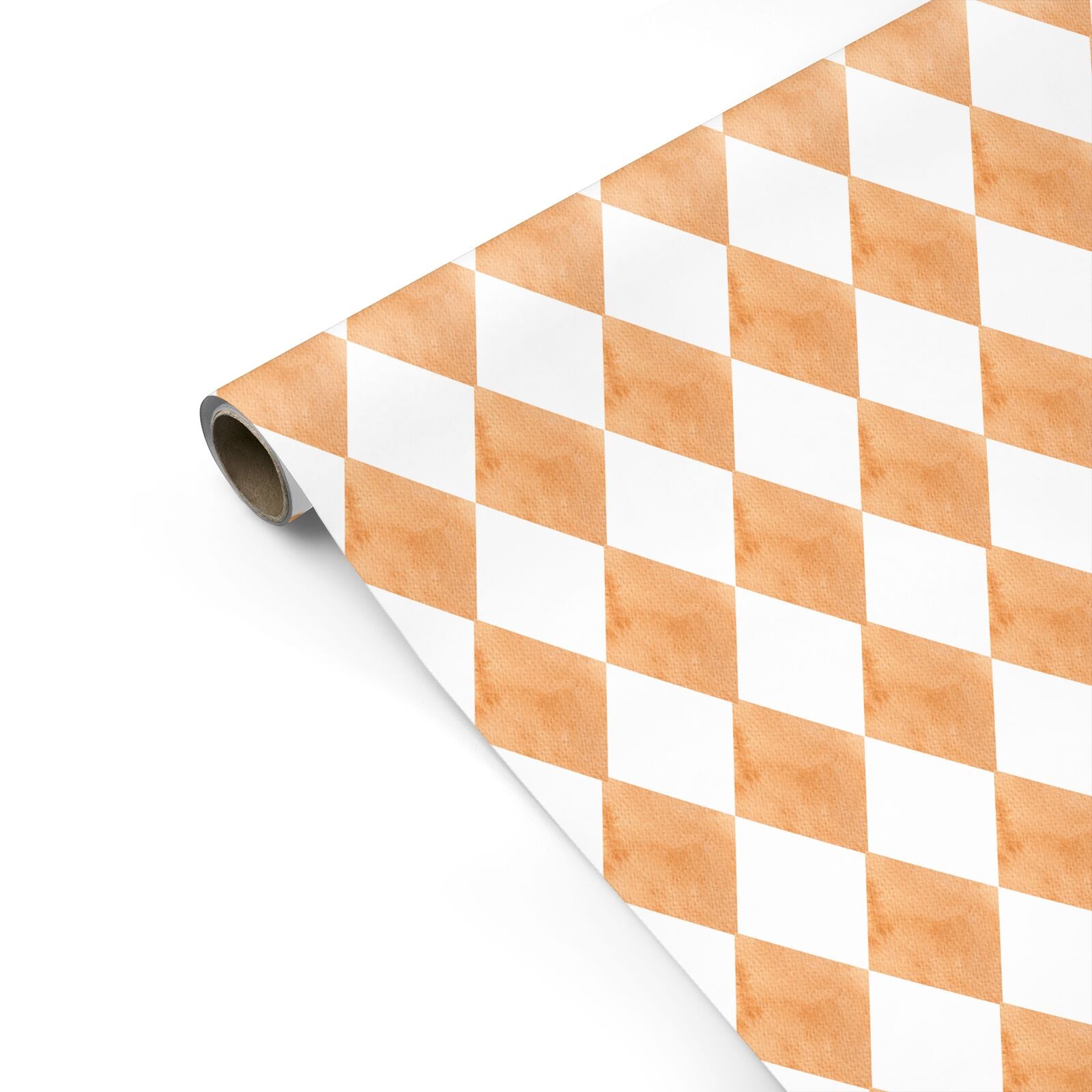 Gold White Harlequin Personalised Gift Wrap