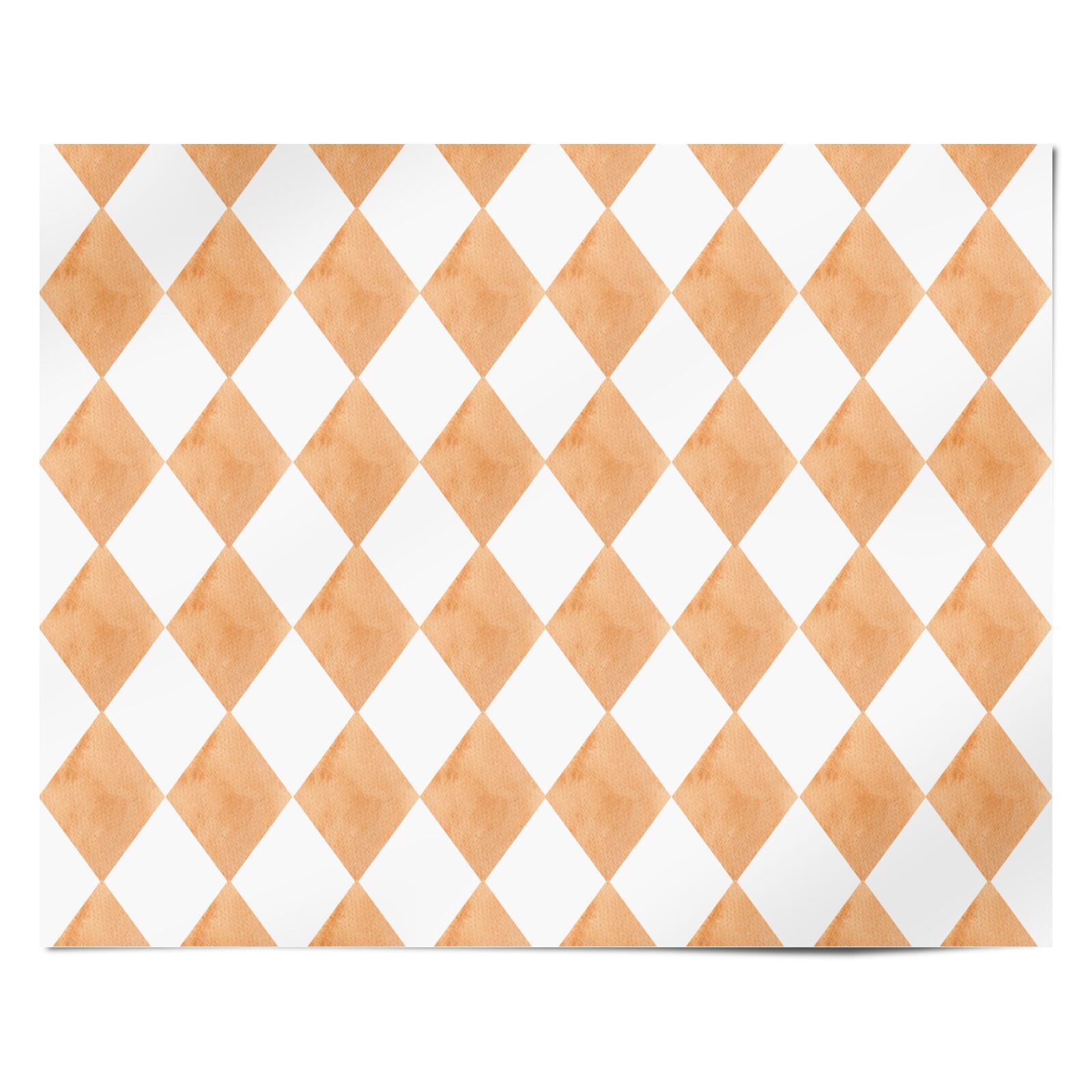 Gold White Harlequin Personalised Wrapping Paper Alternative