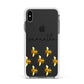 Golden Bees Personalised Name Apple iPhone Xs Max Impact Case White Edge on Black Phone