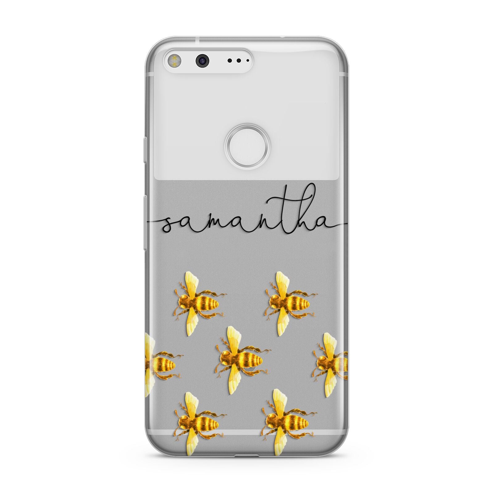 Golden Bees Personalised Name Google Pixel Case