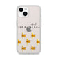 Golden Bees Personalised Name iPhone 14 Clear Tough Case Starlight