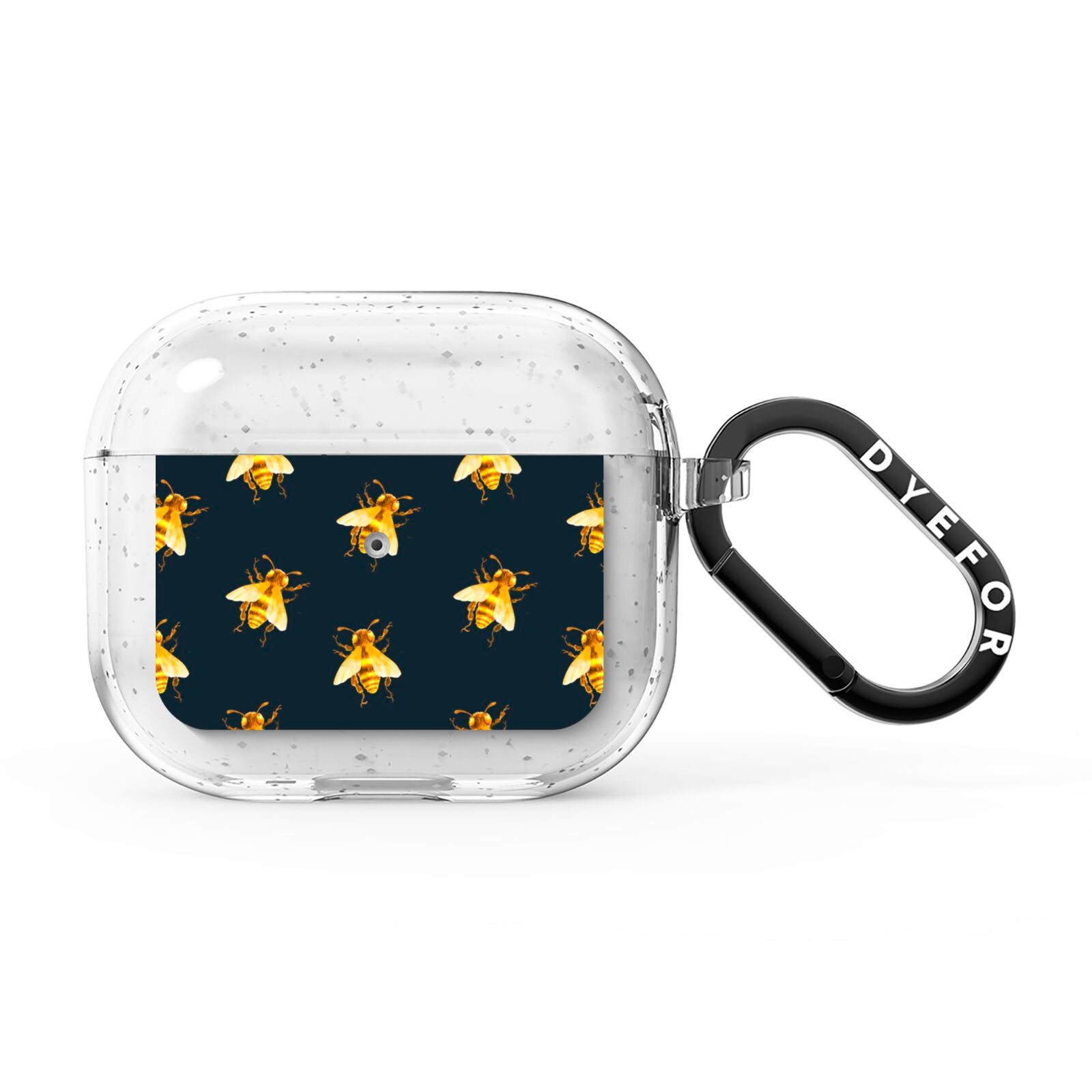 Golden Bees with Navy Background AirPods Glitter Case 3rd Gen