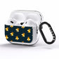 Golden Bees with Navy Background AirPods Pro Clear Case Side Image