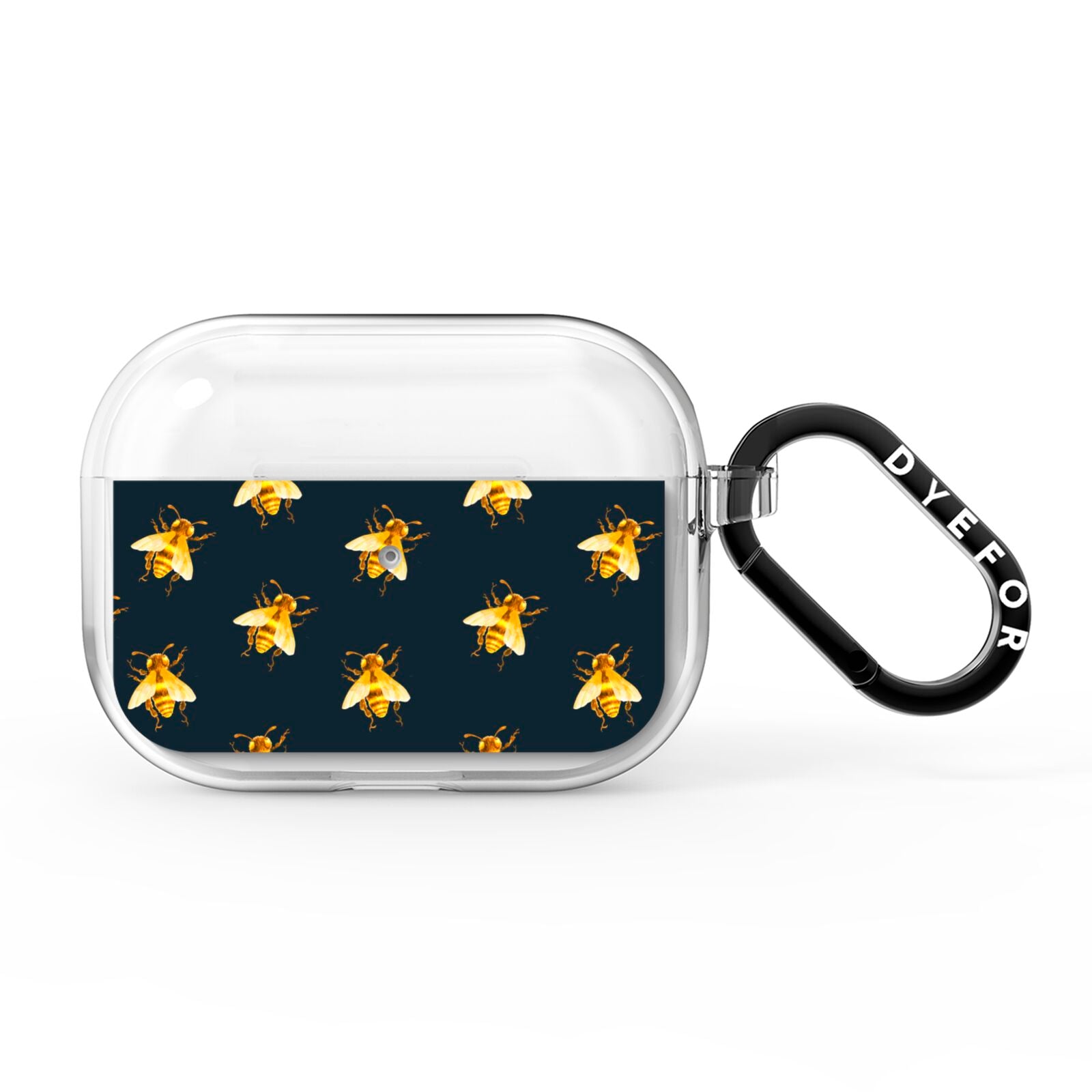 Golden Bees with Navy Background AirPods Pro Clear Case