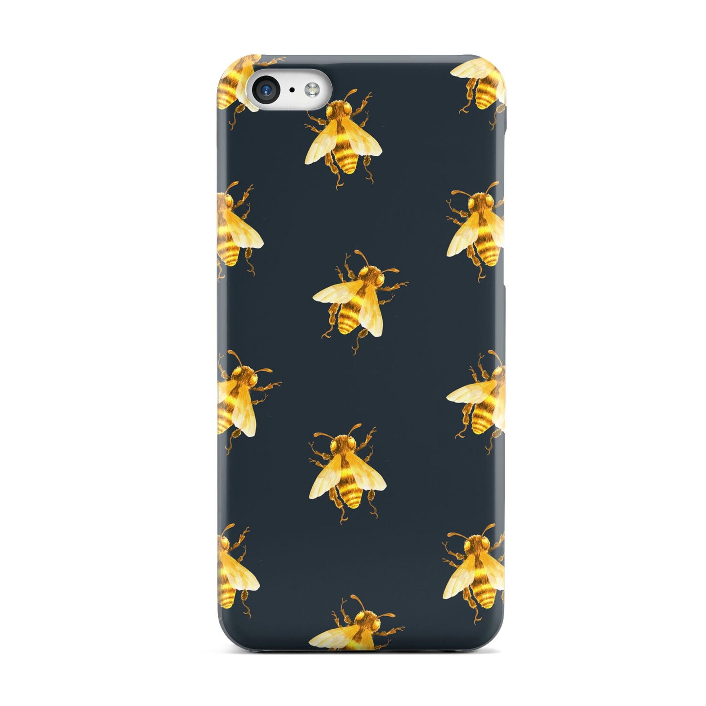 Golden Bees with Navy Background Apple iPhone 5c Case