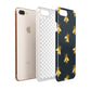 Golden Bees with Navy Background Apple iPhone 7 8 Plus 3D Tough Case Expanded View
