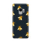 Golden Bees with Navy Background Samsung Galaxy S9 Case