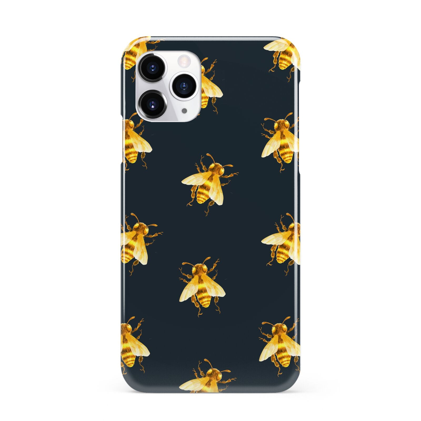 Golden Bees with Navy Background iPhone 11 Pro 3D Snap Case