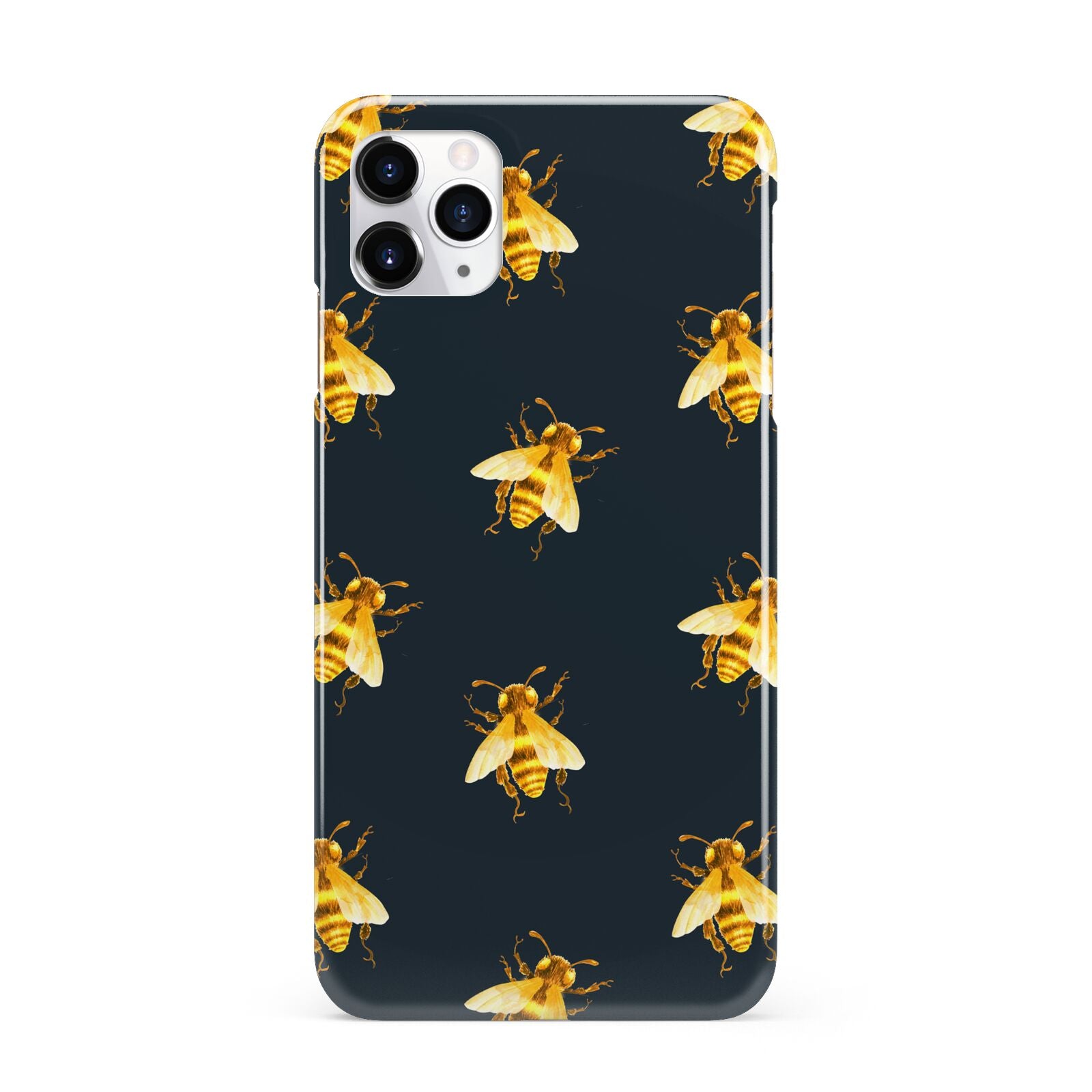 Golden Bees with Navy Background iPhone 11 Pro Max 3D Snap Case