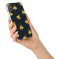 Golden Bees with Navy Background iPhone X Bumper Case on Silver iPhone Alternative Image 2