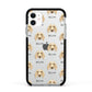 Golden Dox Icon with Name Apple iPhone 11 in White with Black Impact Case