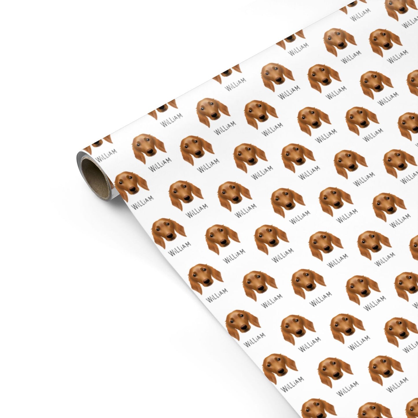Golden Dox Icon with Name Personalised Gift Wrap
