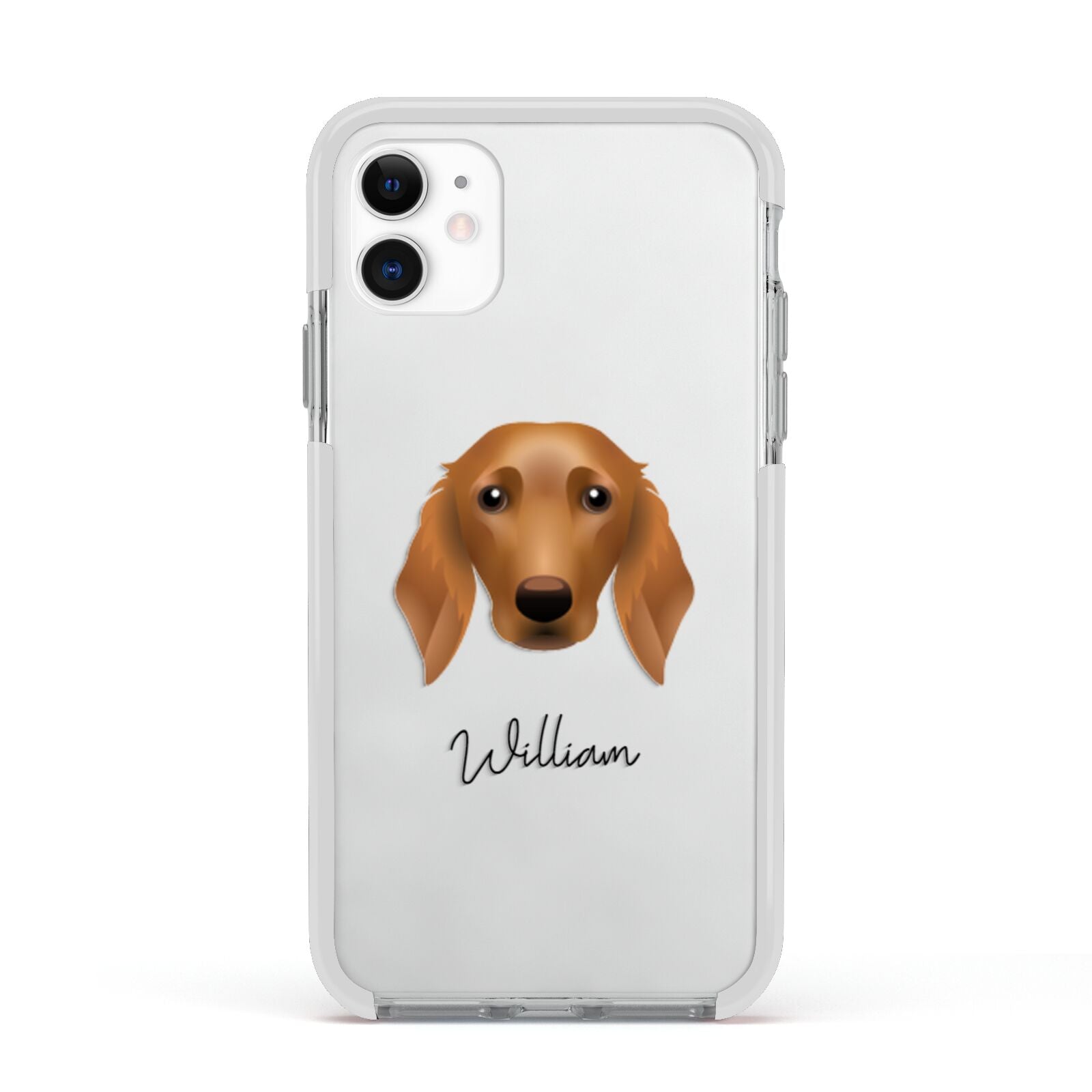 Golden Dox Personalised Apple iPhone 11 in White with White Impact Case