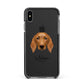 Golden Dox Personalised Apple iPhone Xs Max Impact Case Black Edge on Black Phone